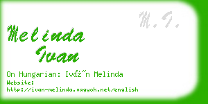 melinda ivan business card